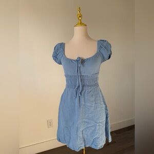 Chic Light Blue Mini Dress